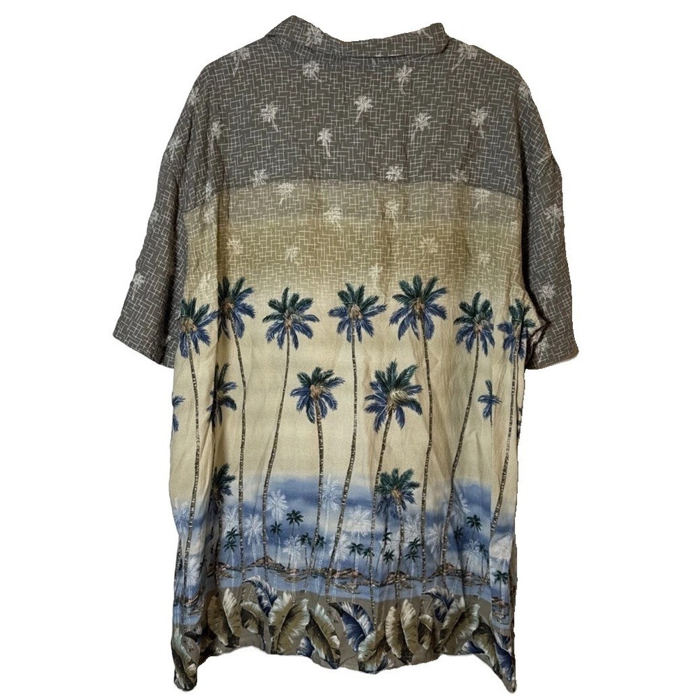 Island Shores Hawaiian Shirt Men XL 100% Rayon Palm Trees Tropical Button Up - Picture 5 of 5